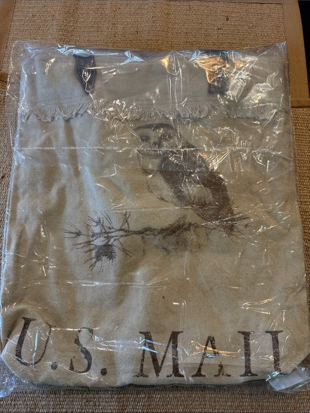 CLEA RAY SKU: 55994
Us Mail Tote SHOULDER BAG MADE WITH UPCYCLED CANVAS - Picture 9 of 9